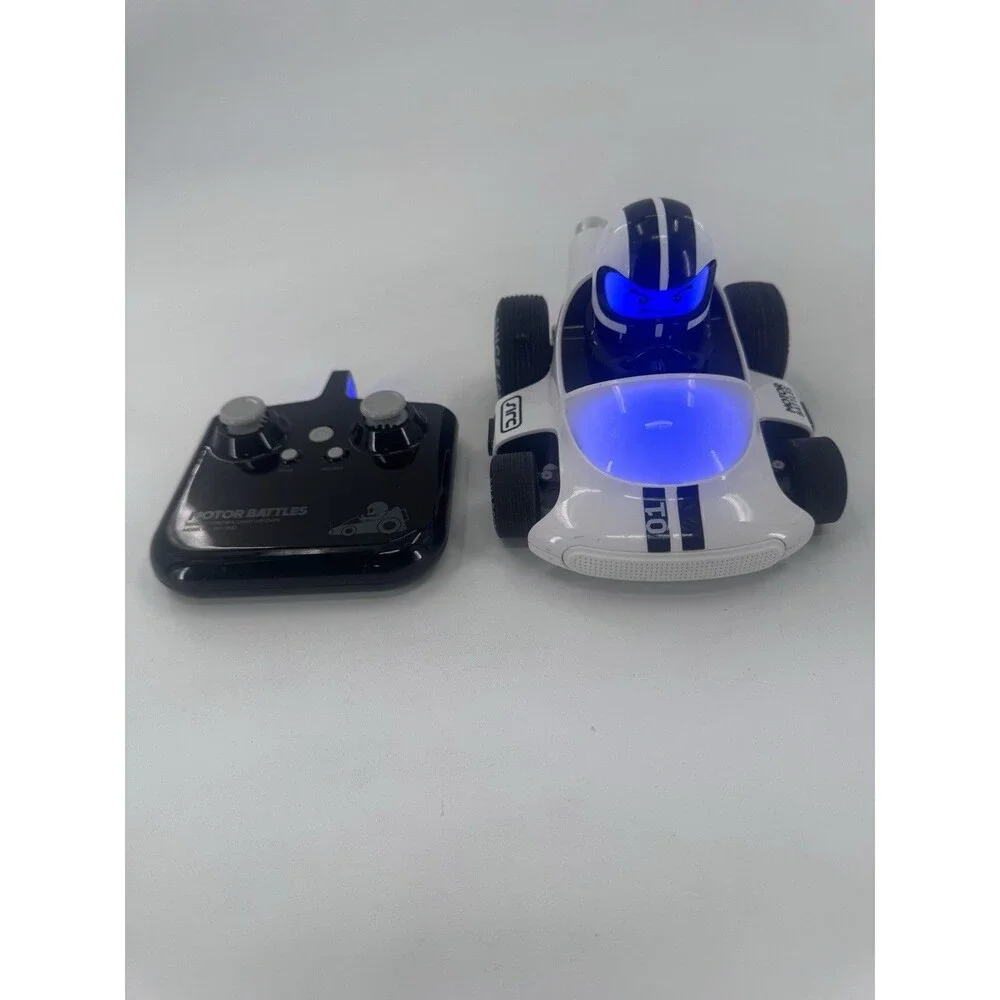 Sharper Image RC Motor Battles White Racer Only LED Lights Wireless Remote